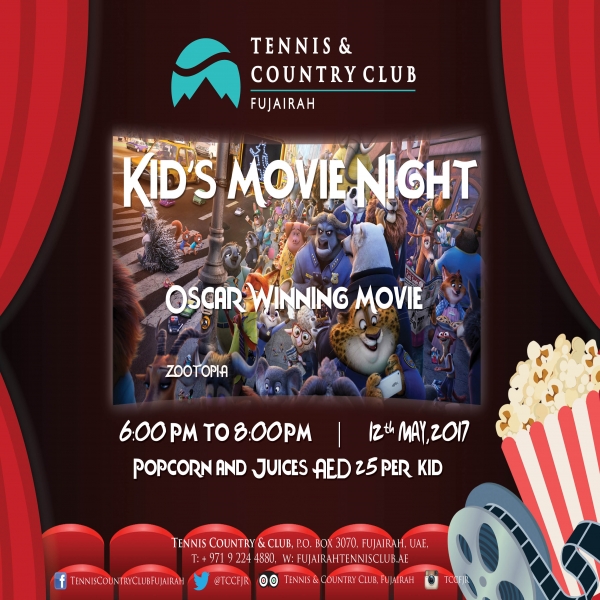Kids Movie Night -  Tennis and country club fujairah